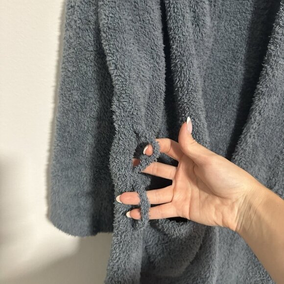 Barefoot Dreams Cozy Chic Robe Gray Womens Plus Size 1 No Waist‎ Tie - Picture 9 of 9
